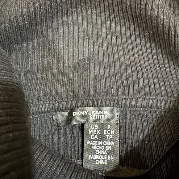 DKNY Petite Black Cowl Neck Sweater - Picture 3 of 3